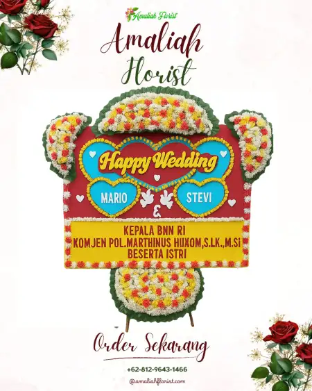 Papan Bunga Pernikahan Gedung Telorindo Sawangan Depok